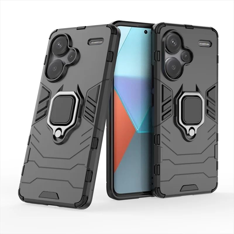 Spazy Case® Redmi Note 13 Pro Plus Back Cover | Dual Layer Armor Defender Full Body Protective + PC Hybrid Kickstand Back Case for Redmi Note 13 Pro Plus - Image 1