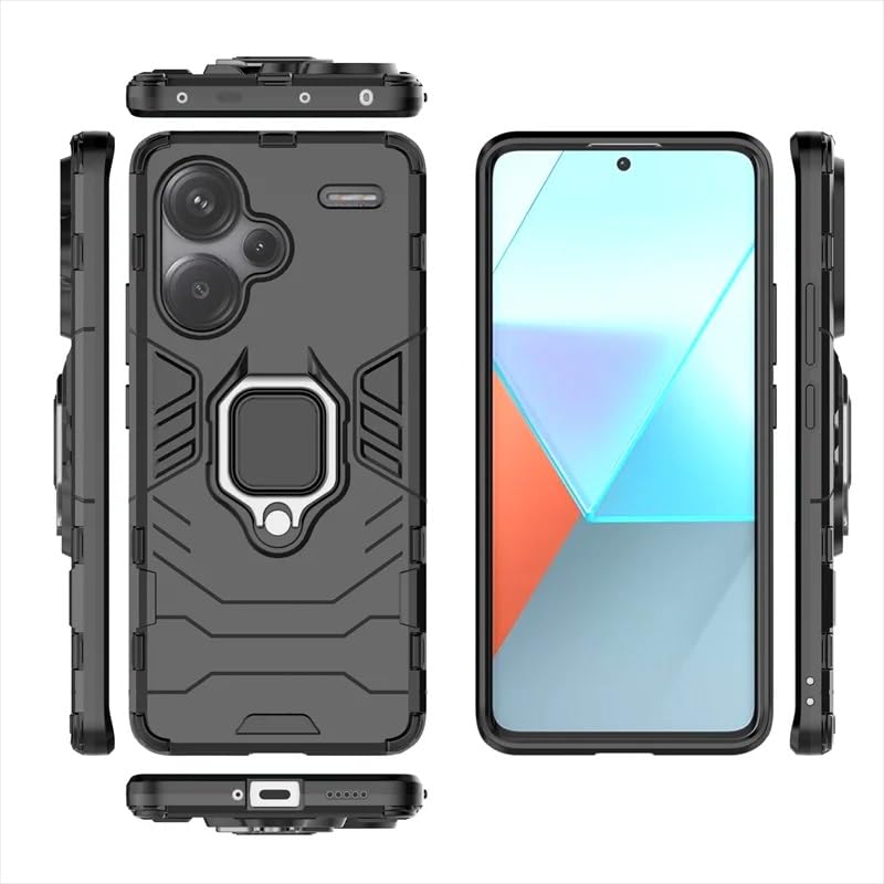 Spazy Case® Redmi Note 13 Pro Plus Back Cover | Dual Layer Armor Defender Full Body Protective + PC Hybrid Kickstand Back Case for Redmi Note 13 Pro Plus - Image 3