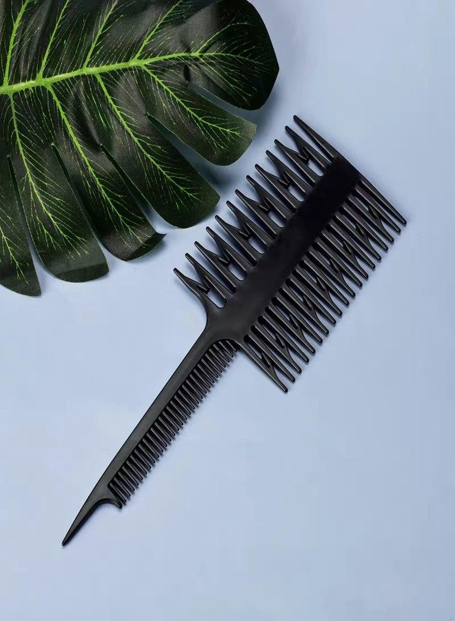 Rinpoche Hair Dressing Tool Styling Accessories Hair Coloring Highlighting Dyeing Sectioning 3 Sided Foiling Comb for Salon Home Use (Black) (Pack Of 1) - Image 4
