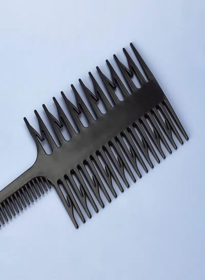 Rinpoche Hair Dressing Tool Styling Accessories Hair Coloring Highlighting Dyeing Sectioning 3 Sided Foiling Comb for Salon Home Use (Black) (Pack Of 1) - Image 2