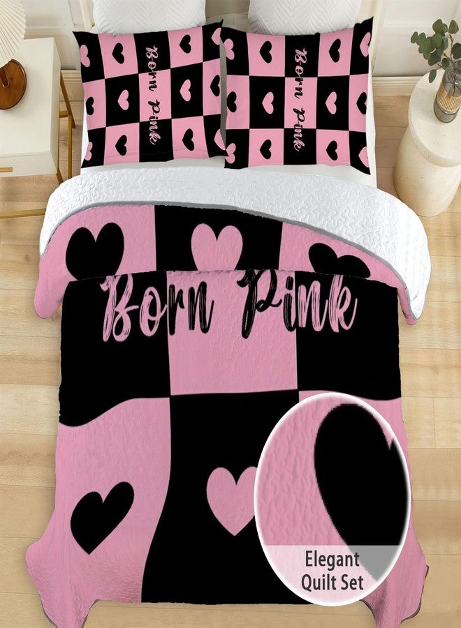 Allenjoy Queen Size Charming Girl Group Quilt Bedspreads Girl Group Bed Set Bedding Coverlet Fabric Washable with 2 Pillowcases SC00385-007 - Image 2