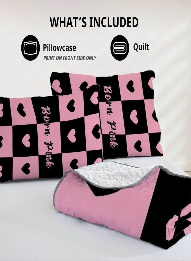 Allenjoy Queen Size Charming Girl Group Quilt Bedspreads Girl Group Bed Set Bedding Coverlet Fabric Washable with 2 Pillowcases SC00385-007 - Image 5