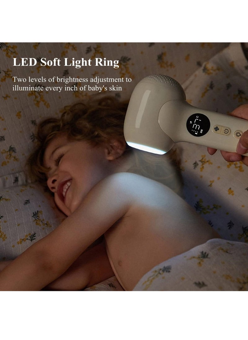 Generic - Mini Hair Dryer for Baby and Kids Portable Low Heat Rechargeable Cordless Blow Dryer with LED Soft Light for Baby Care - Image 1