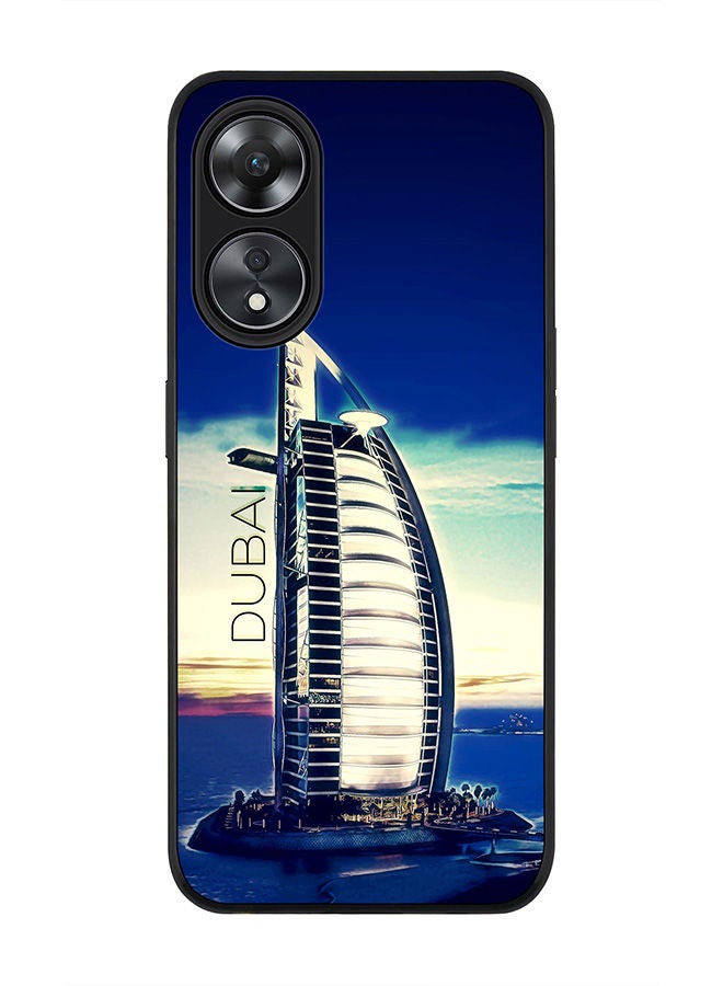 Stylizedd Rugged Black edge case for Oppo A78 5G / Oppo A58 5G Slim fit Soft Case Flexible Rubber Edges Anti Drop TPU Gel Thin Cover -  Burj Al Arab - Dubai - Image 1