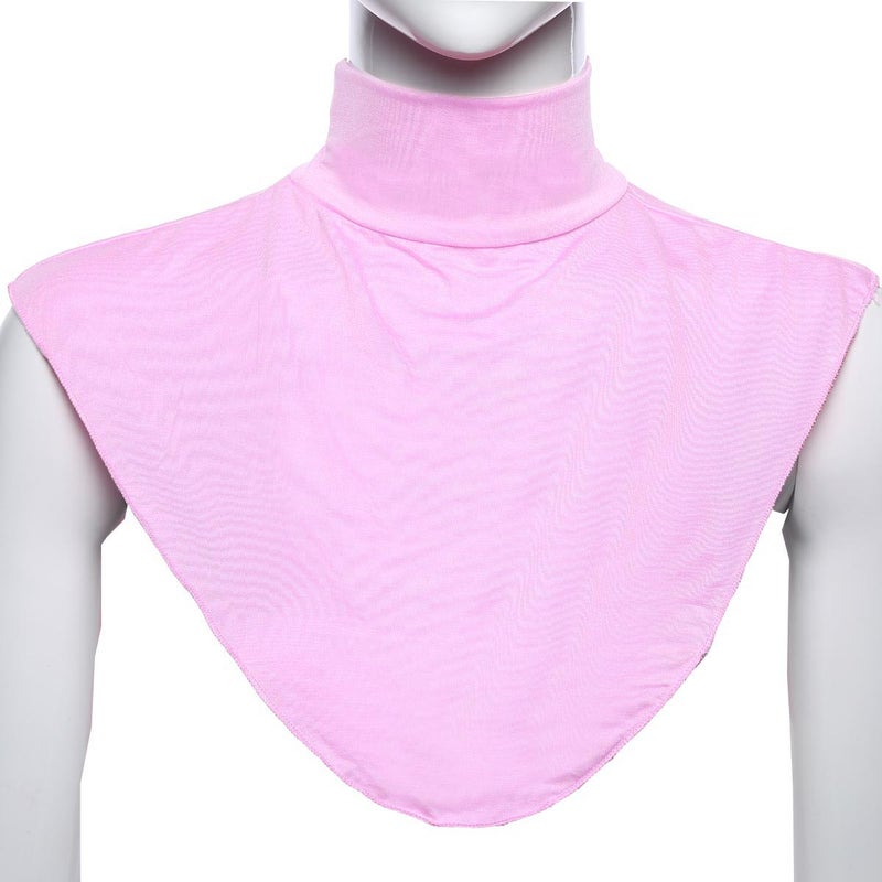 Modal Collar Shirt Cover Scarf Neck Bib Pink