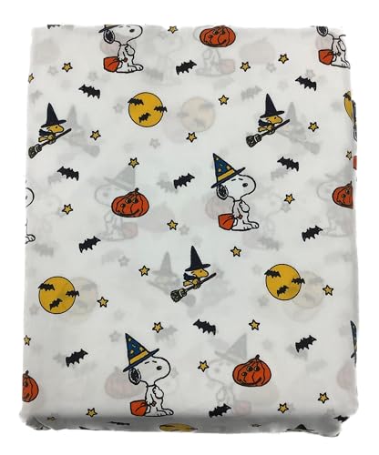Berkshire Blanket Home Co Peanuts Halloween Fall Themed Sheet Sets White Pumpkins Bats Broomsticks Witch Hats King - Image 3