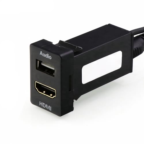 Timloon HDMI Socket Mount Cable +USB Audio Input Audio Relay Use for Toyota（Type A） - Image 1