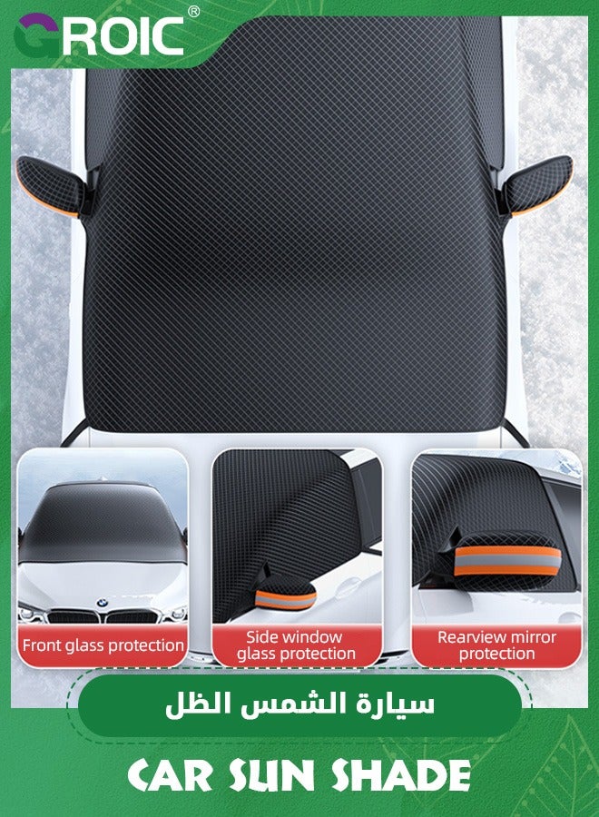 GROIC Car Windshield Sun Shade, Foldable Front Window Sun for UV Rays & Sun Heat Protection,Waterproof Exterior Car Accessories Windshield Cover for Dust and Snow,Windshield and Side Window Cover - Image 2