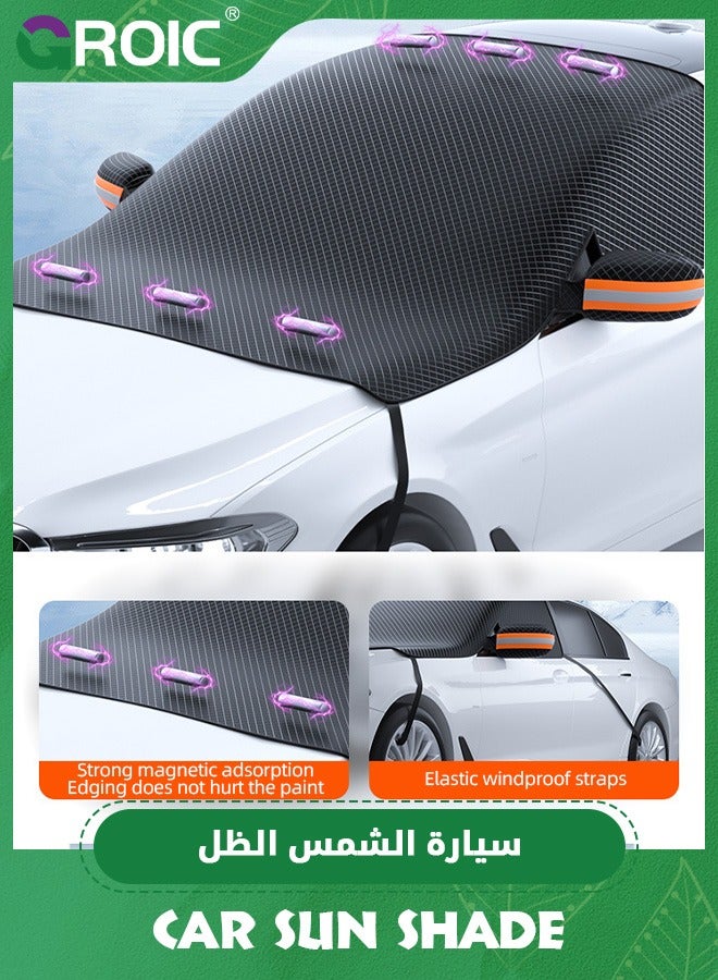 GROIC Car Windshield Sun Shade, Foldable Front Window Sun for UV Rays & Sun Heat Protection,Waterproof Exterior Car Accessories Windshield Cover for Dust and Snow,Windshield and Side Window Cover - Image 4