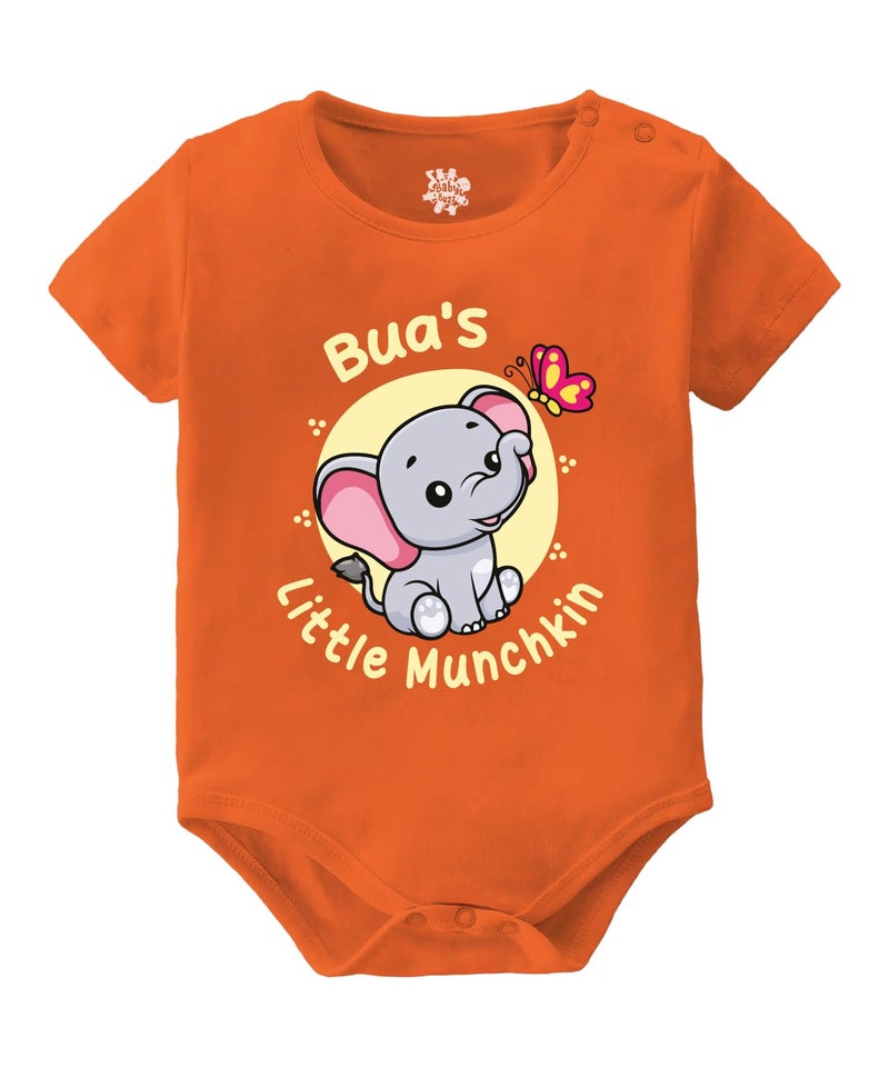 Baby Buzz Bua's Little Munchkin Baby Dress | Newborn Baby Romper Clothes for Boy Girl | Gift For Bua's Baby | 100% Cotton Bodysuit 6-12 Months - Image 1