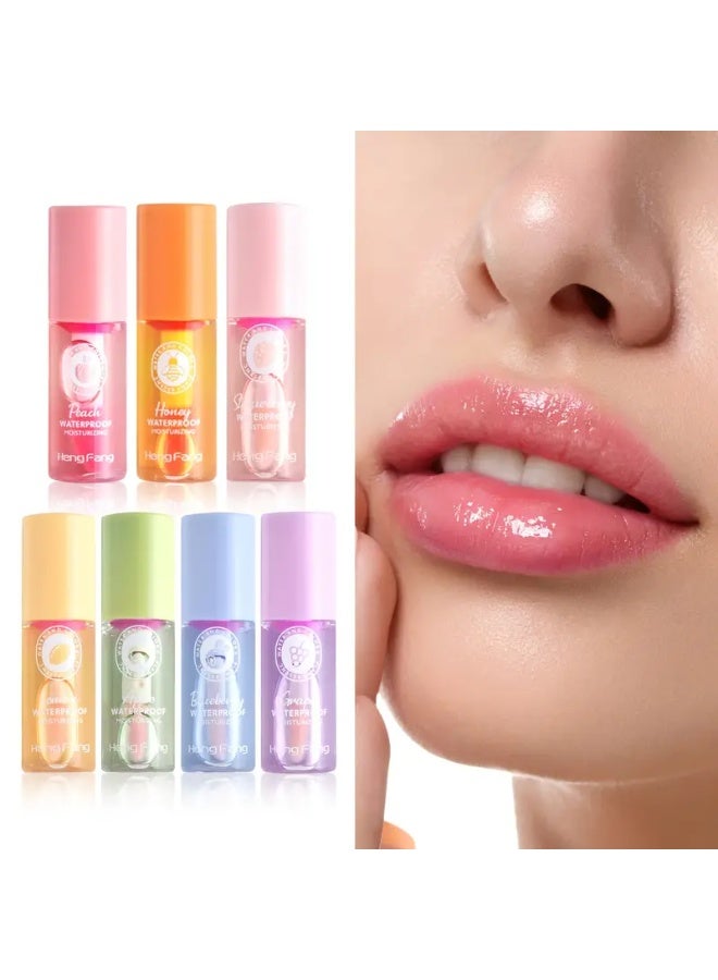 Hengfang 7pcs/box Moisturizing and Anti-Dry Lip Oil, Lip Color Base, Suitable for All Skin Types - Image 5