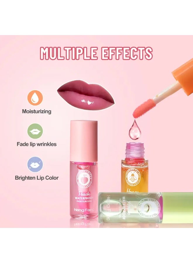 Hengfang 7pcs/box Moisturizing and Anti-Dry Lip Oil, Lip Color Base, Suitable for All Skin Types - Image 4