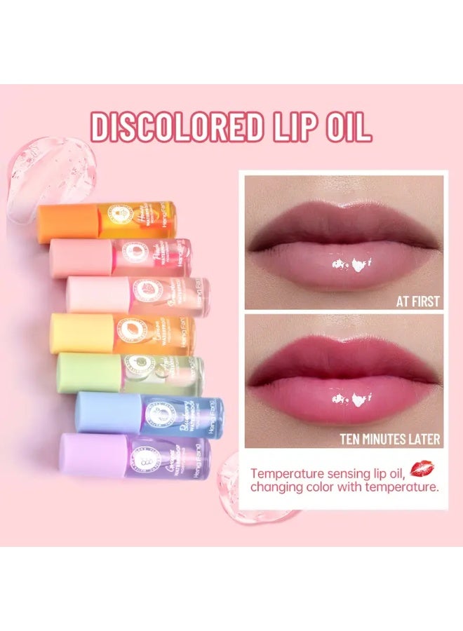 Hengfang 7pcs/box Moisturizing and Anti-Dry Lip Oil, Lip Color Base, Suitable for All Skin Types - Image 3