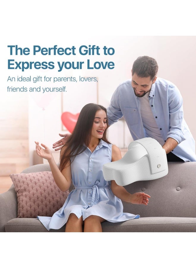 والالا وسادة ركبة دائرية نصف دائرية محمولة مريحة، وسائد ساق من إسفنج الذاكرة لمن ينامون على جانبهم تفصل الركبتين لتعزيز النوم بأشرطة ثابتة قابلة للتعديل - Image 5