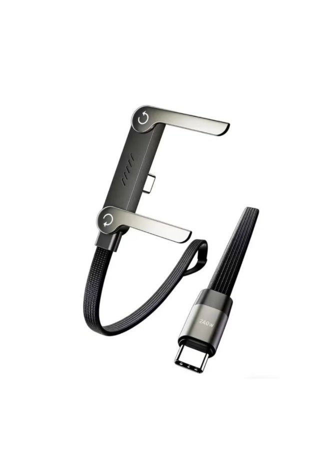 Dreamzon 240W T-Shaped USB-C to USB-C Charging Cable – Fast Data & Power Transfer - Image 1