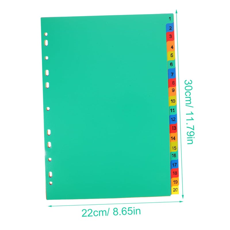 20 Pcs PP Index Dividers With Tabs For Binders Notebooks Books Reports Presentations - Image 3
