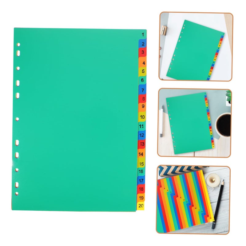 20 Pcs PP Index Dividers With Tabs For Binders Notebooks Books Reports Presentations - Image 5