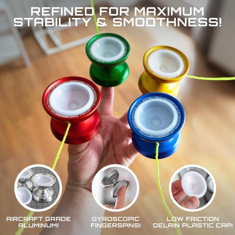 CHEATCODE Yoyo by Brandon Vu - Unresponsive for Kids, Teens, Adults - Ultimate Fingerspin Pro - Level Up Your Professional Skills & Tricks - Adults & Children's Toys by Offset Yoyo - Image 4