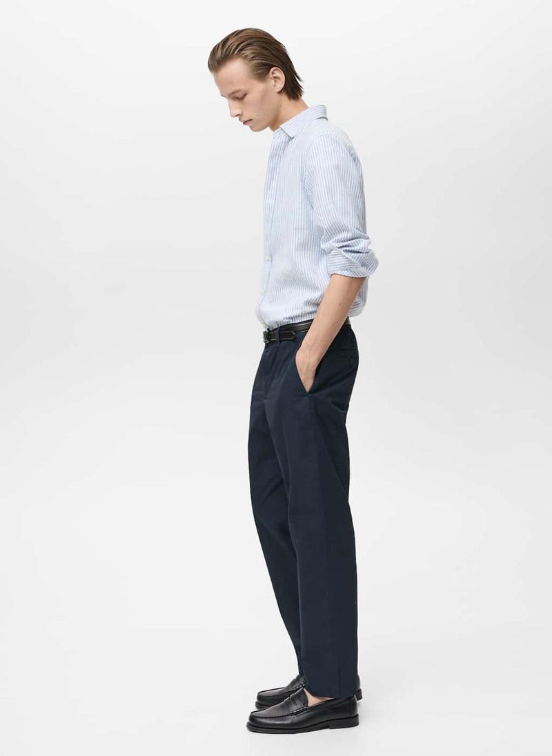 MANGO Casual Poplin Regular Fit Pants  - Image 3