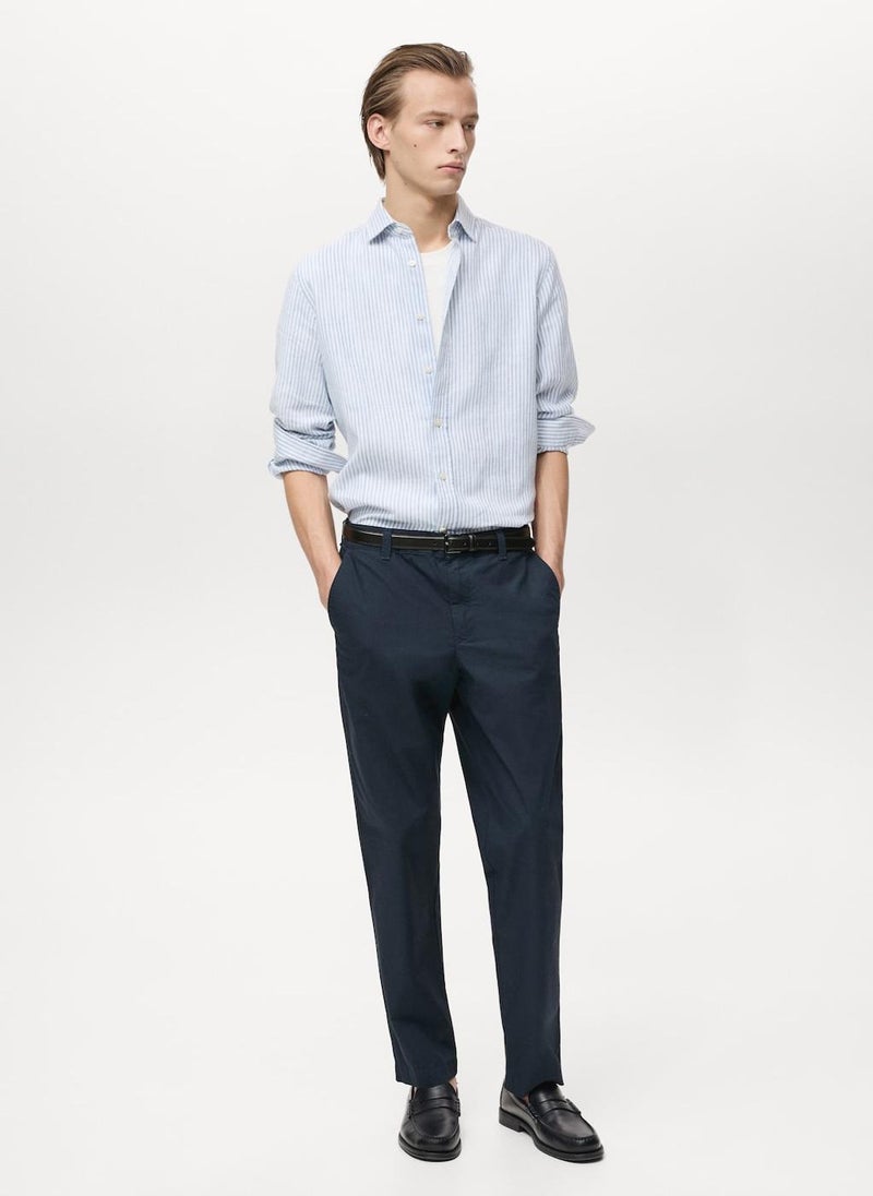 MANGO Casual Poplin Regular Fit Pants  - Image 4