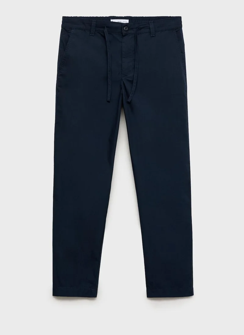 MANGO Casual Poplin Regular Fit Pants