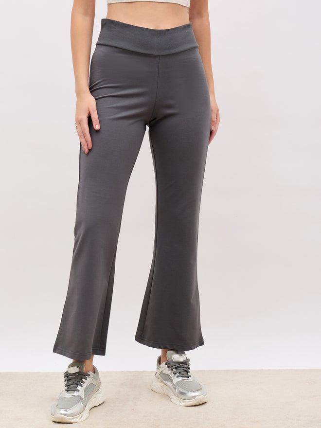 Styli Elasticated Broad Waistband Flared Pants - Image 2
