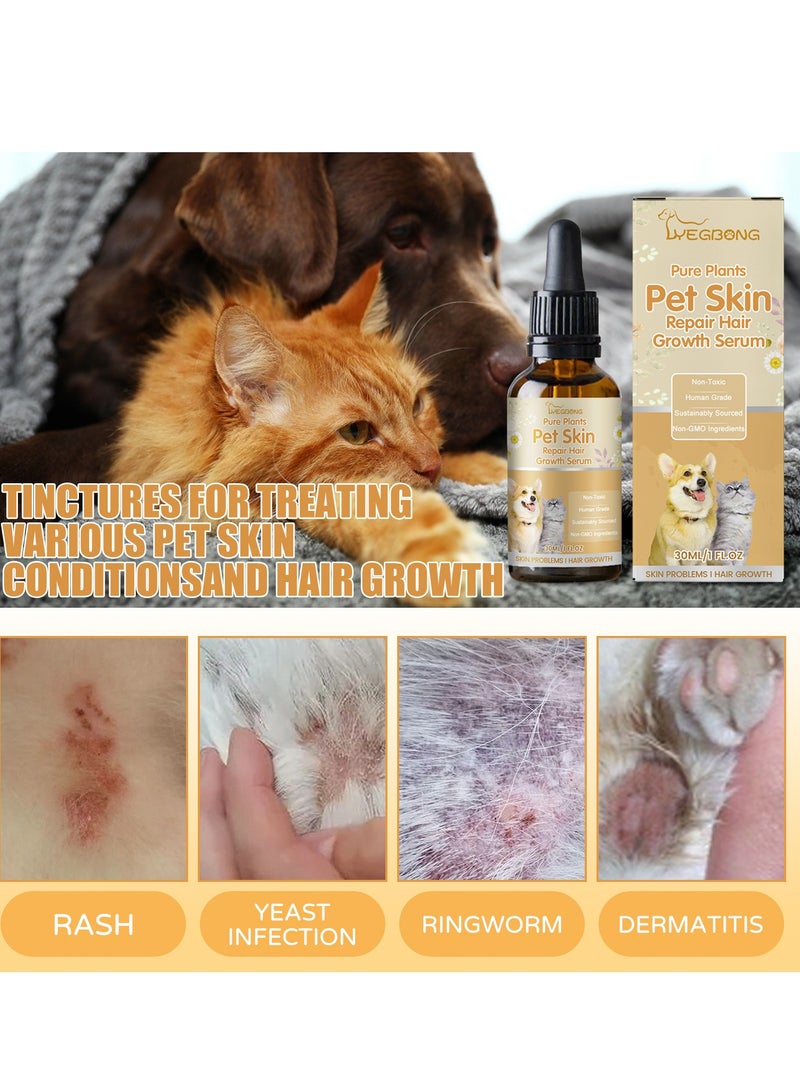 ييبونغ مصل نمو الشعر لإصلاح بشرة الحيوانات الأليفة من بيور بلانتس درجة بشرية غير سامة من مصادر مستدامة مكونات غير معدلة وراثيًا 30 مل - Image 2