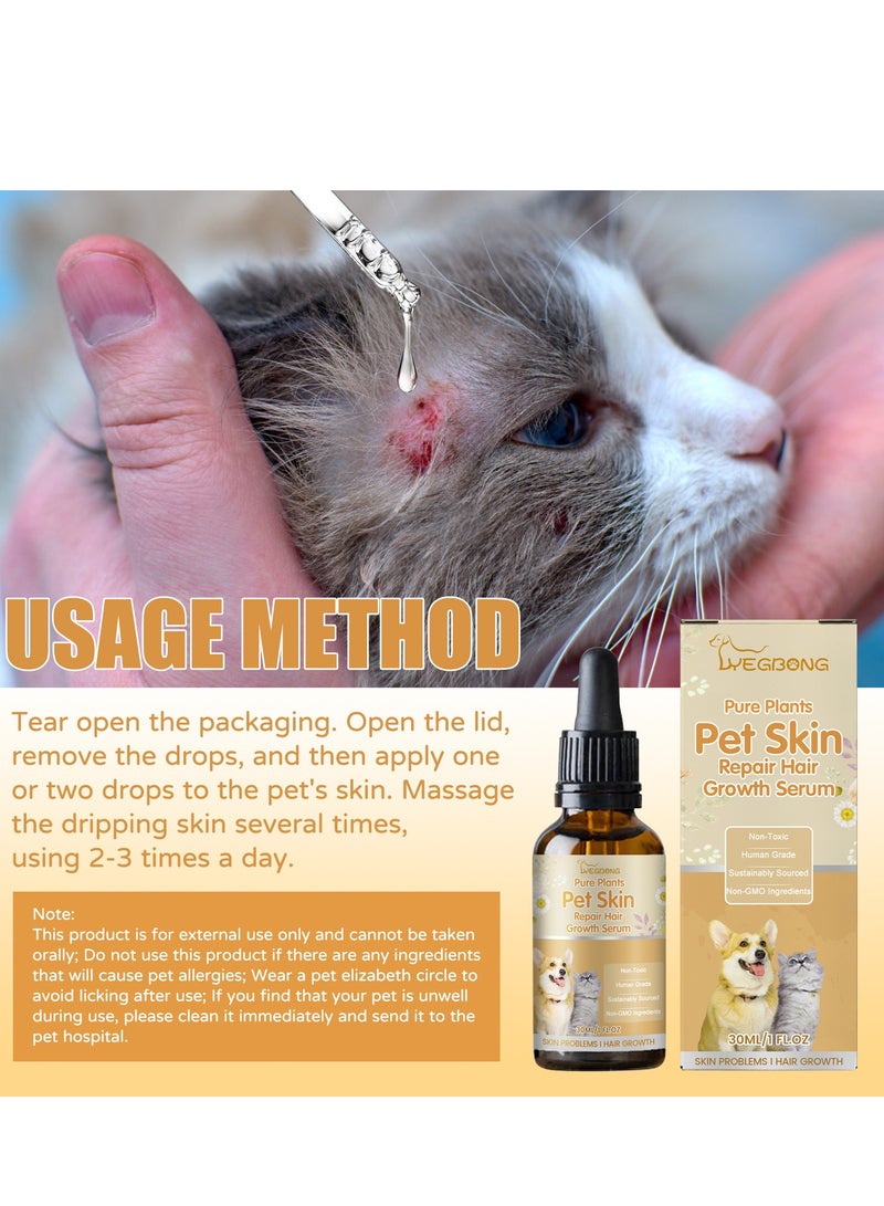 ييبونغ مصل نمو الشعر لإصلاح بشرة الحيوانات الأليفة من بيور بلانتس درجة بشرية غير سامة من مصادر مستدامة مكونات غير معدلة وراثيًا 30 مل - Image 4