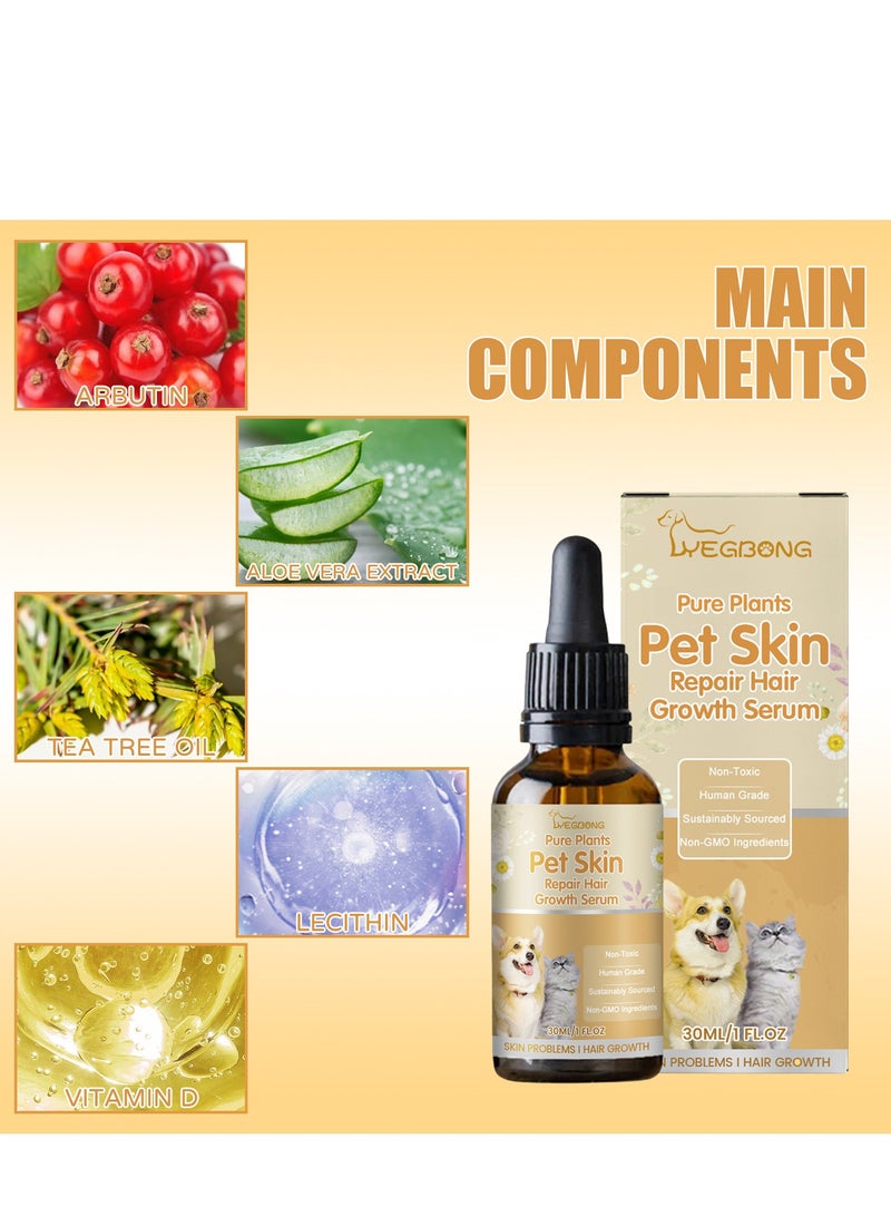 ييبونغ مصل نمو الشعر لإصلاح بشرة الحيوانات الأليفة من بيور بلانتس درجة بشرية غير سامة من مصادر مستدامة مكونات غير معدلة وراثيًا 30 مل - Image 5