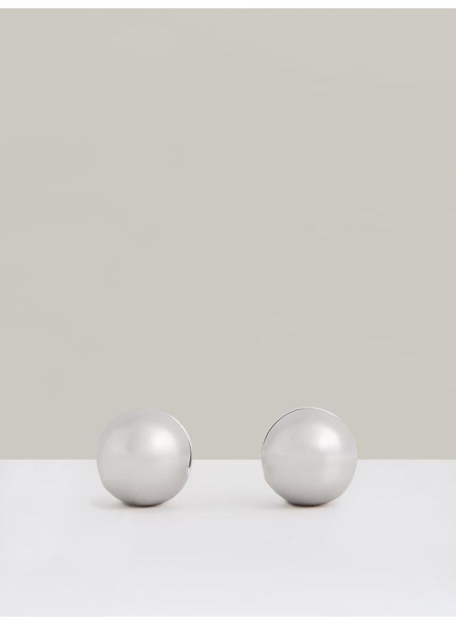 REISS Pollie: Polished Ball Huggie Earrings  - Image 1