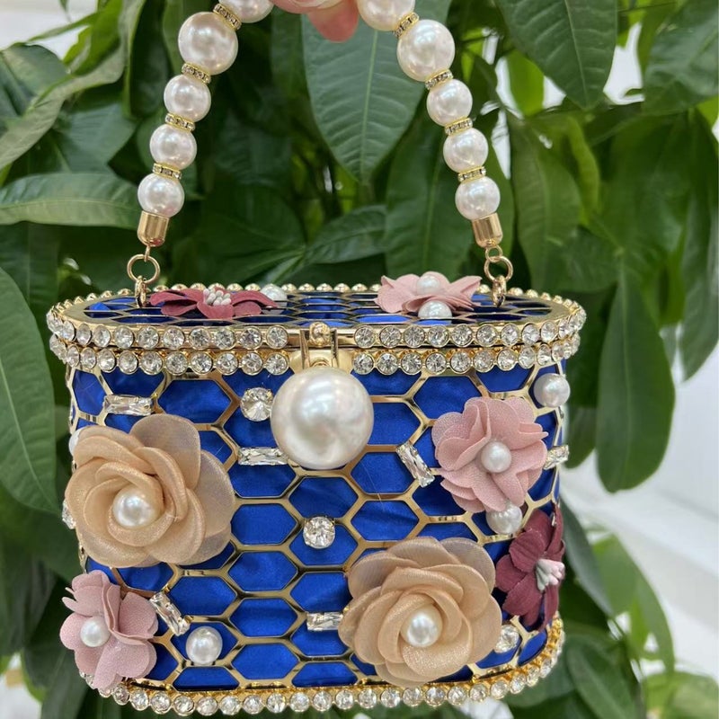 (Order) Model Full Rhinestone Floral Crossbody Handbag Shoulder Bag Women'S Bag Fashionable Versatile - Image 5