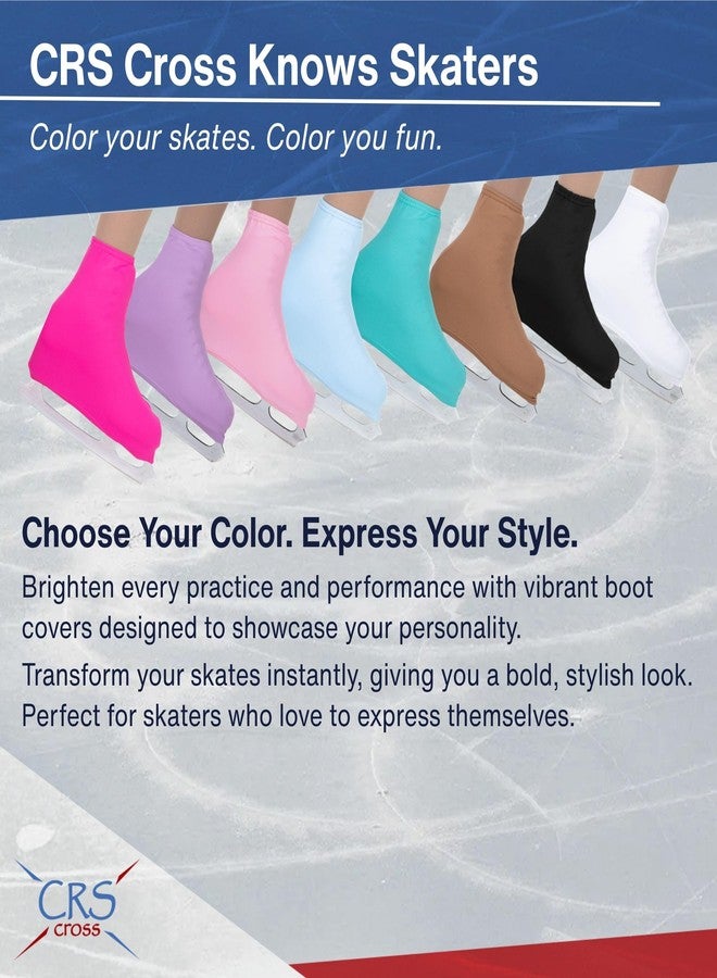 CRS Cross Ice Skating Lycra Boot Covers. Youth, Light Tan - Image 3