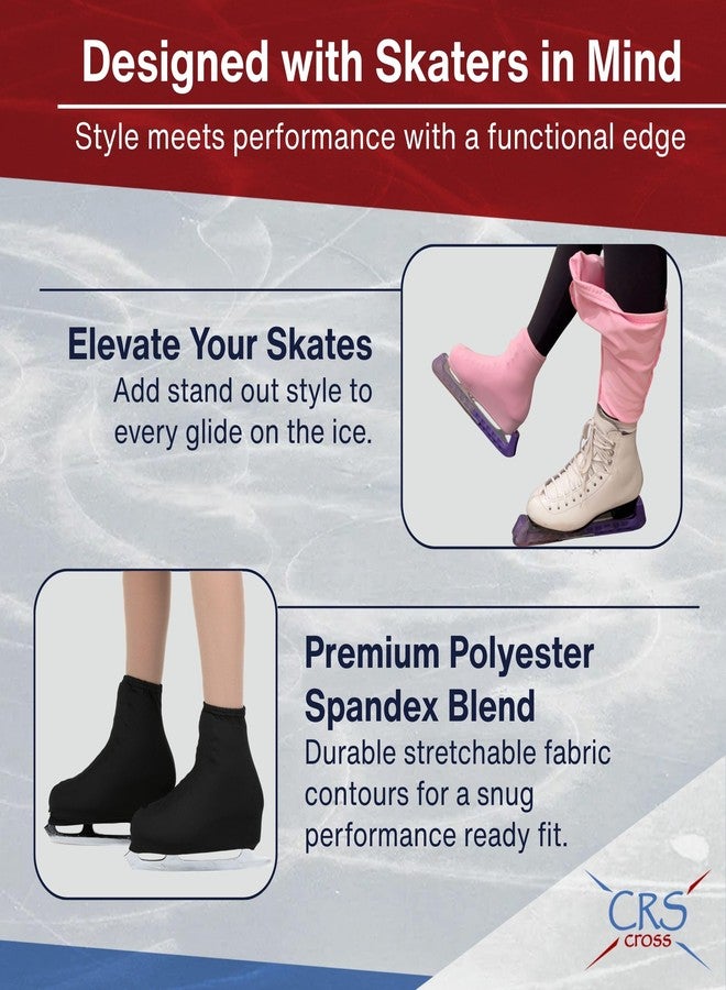 CRS Cross Ice Skating Lycra Boot Covers. Youth, Light Tan - Image 2