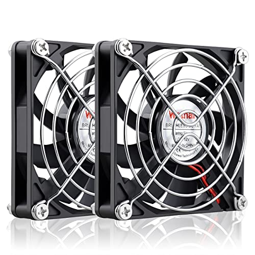 Wathai DC Brushless 12V Cooling Case Fan 80mm x 15mm 3'' 2Pin for Exhaust Replacement Part 2Pack - Image 1