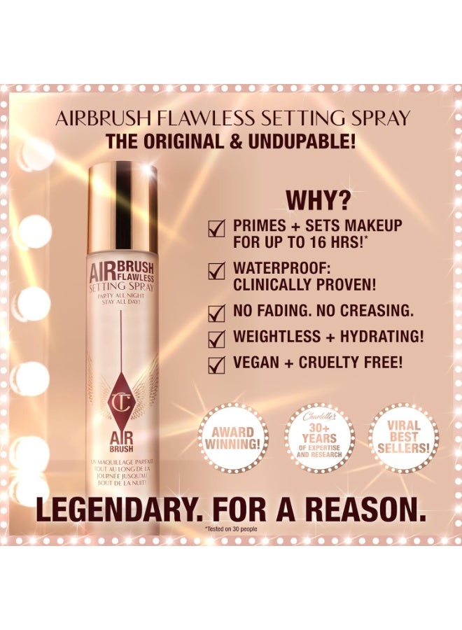 Charlotte Tilbury irbrush Flawless Setting Spray - Gift Set Essential - Ultra-Fine Mist to Prime & Set Makeup - Perfect for Pairing with Other Skincare & Makeup Favorites - Image 2