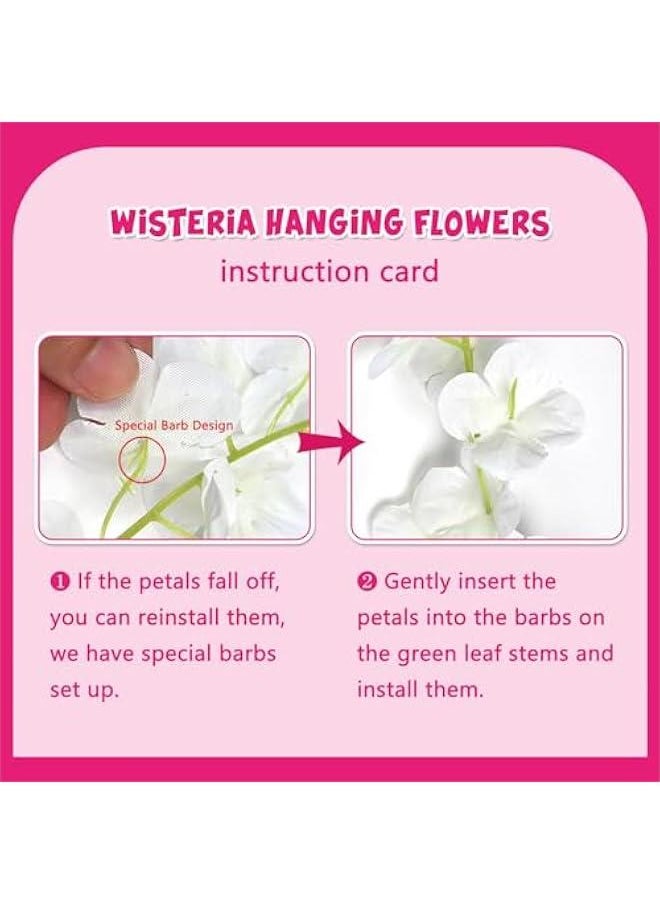 Generic - 12 Pack Fuchsia Wisteria Hanging Flowers Garland, 3.77 Feet Fuchsia Artificial Wisteria Flower Vines, Fake Fuchsia Wisteria, Fuchsia Flower Vines for Backdrop, Fuchsia Trailing Flower - Image 1