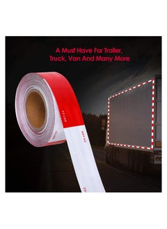 Y&D DOT-C2 Reflective Tape, SYOSI DOT Tapes 2Inx100 Feet Waterproof Red and White Adhesive Reflector Tape for Trailer Cars Trucks Outdoor  - Image 2