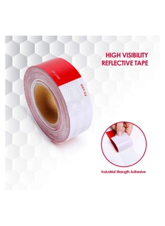 Y&D DOT-C2 Reflective Tape, SYOSI DOT Tapes 2Inx100 Feet Waterproof Red and White Adhesive Reflector Tape for Trailer Cars Trucks Outdoor  - Image 5