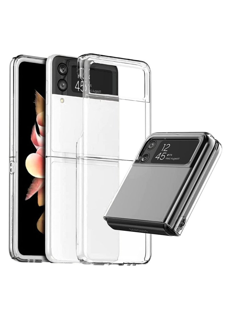 ELTRAZONE Samsung Galaxy Z Flip 3 5G PC Anti-Scratch Shookproof Protection Cover for Samsung Galaxy Z Flip 3 5G, Transparent - Image 1