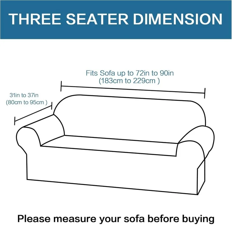 Elgeyar Jacquard Sofa, Sofa, Sofa Bed Cover Rod Pattern Flexible WITHOUT SKIRT For 3-PERSON Sofa