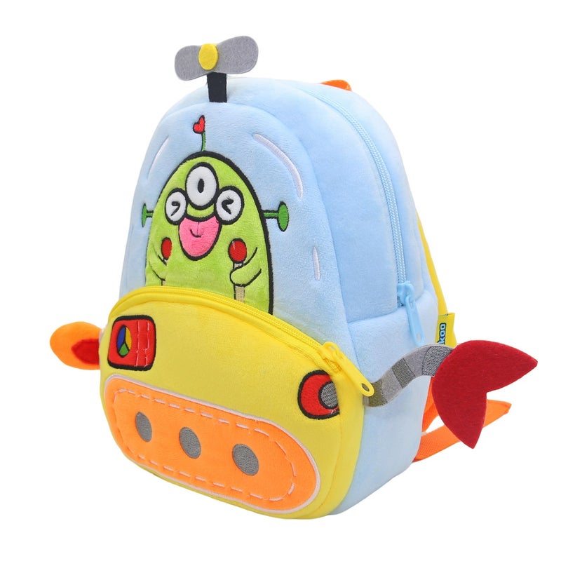 Plush Kids Backpack, Space Rover Space Design, Soft Lightweight School Bag for Toddlers and Preschool Kids - Image 3