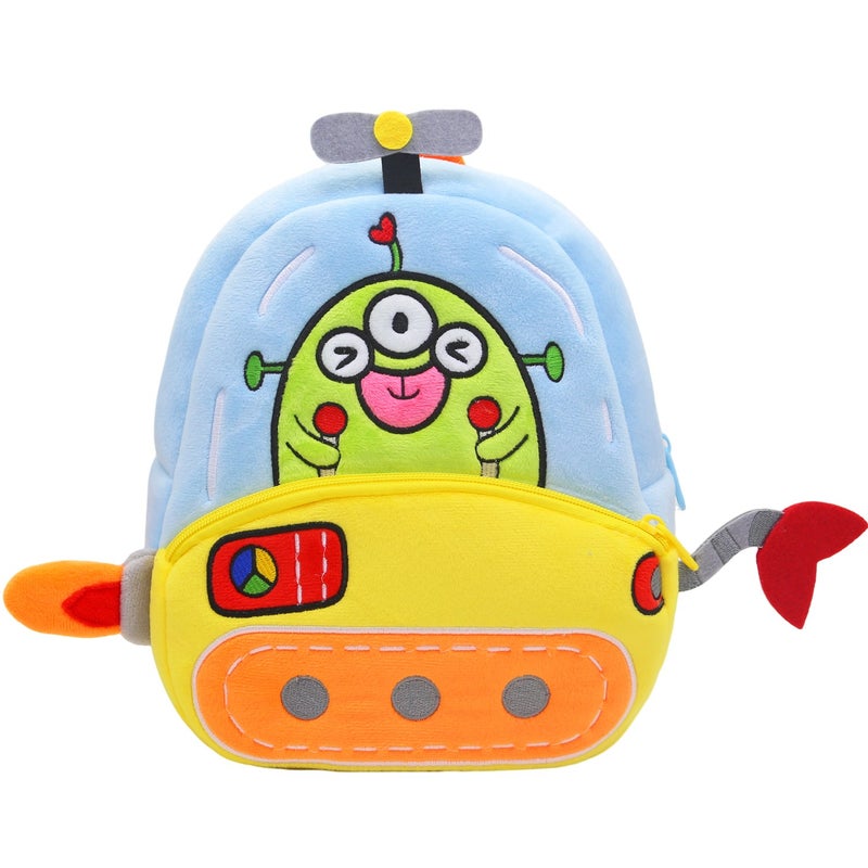 Plush Kids Backpack, Space Rover Space Design, Soft Lightweight School Bag for Toddlers and Preschool Kids - Image 2