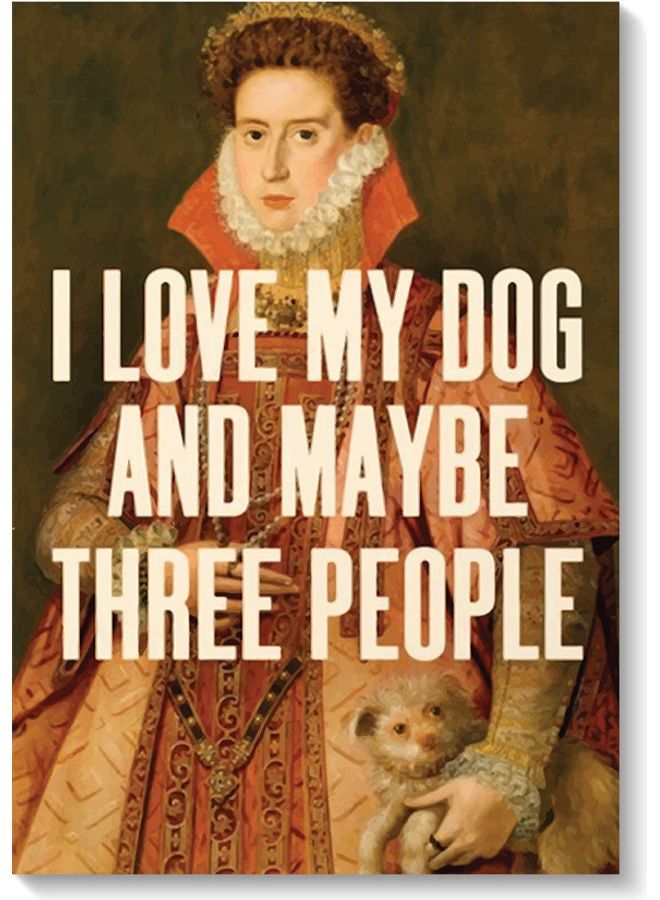 RYN I Love My Dog Quote Printed Wall Painting Multicolour 40x60cm - Image 2