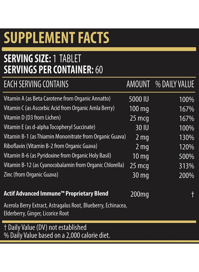 ACTIF Advanced Immune Support With 10+ Factors For Immunity Booster 100% Natural Nongmo 60 Count - Image 4