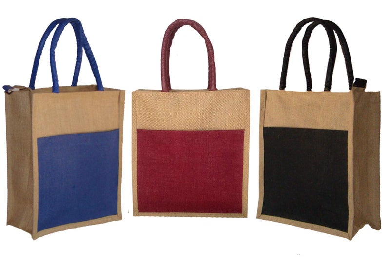 FOONTY Men/Women Jute Lunch Bags(Pack of 3,FAB-26D) - Image 5