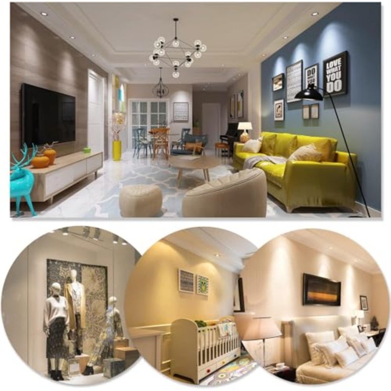 مصابيح GU5.3 LED، ألومنيوم MR16 LED 7 وات 2700 كلفن أبيض دافئ 12 فولت يحل محل المصابيح العاكسة التقليدية 50 وات، مصباح كشاف LED بزاوية شعاع 38 درجة، حزمة من 6 - Image 5