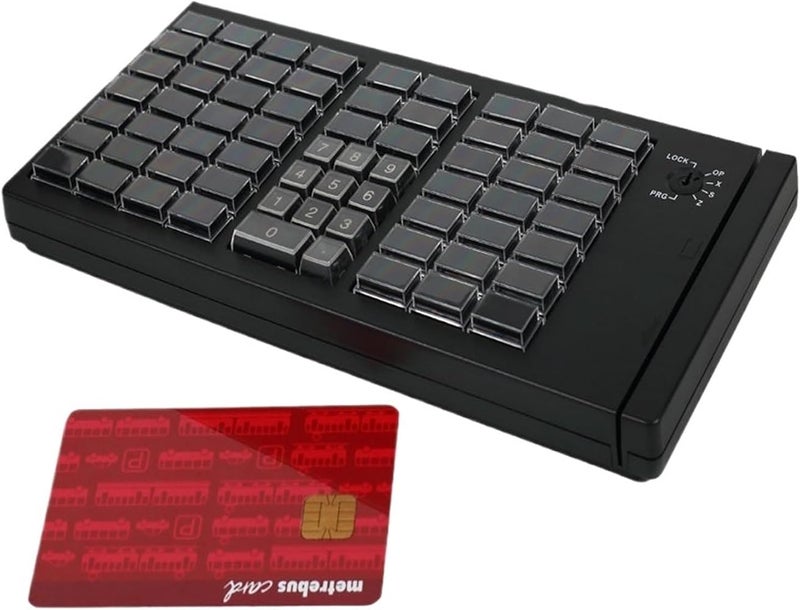 ROOUIO Cash Register, Supermarket Cash Register Keyboard 66 Cash Register Keyboard, Programmable Membrane Cash Register Device Without Programming Keyboard - Image 2