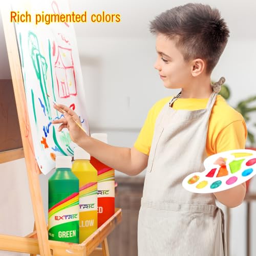 EXTRIC Washable Tempera Paint for Kids - 6 Bold Colors x 8 oz Bottles (48 fl oz Total) Non-Toxic Easy Clean Kid Paint Rich Pigment Paints for Toddlers, Classroom & Arts and Crafts - Image 5