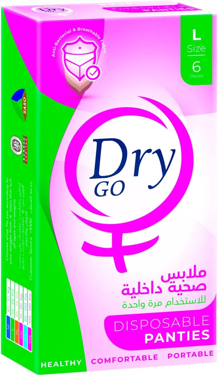 Dry Go Large, Disposable Panties 6 Pieces