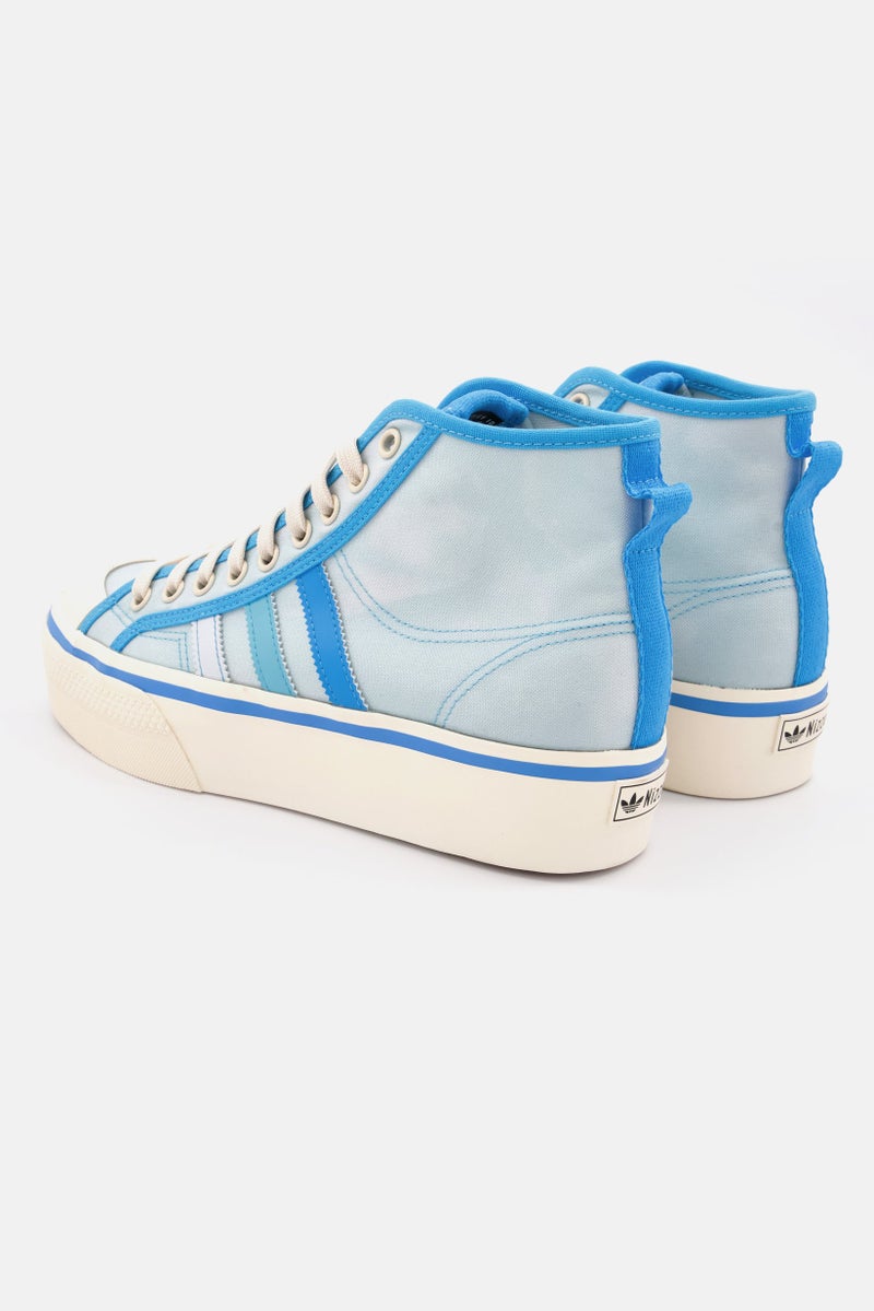 adidas Originals Women Nizza Platform Mid Sport Shoes, Turquoise/Off White - Image 2